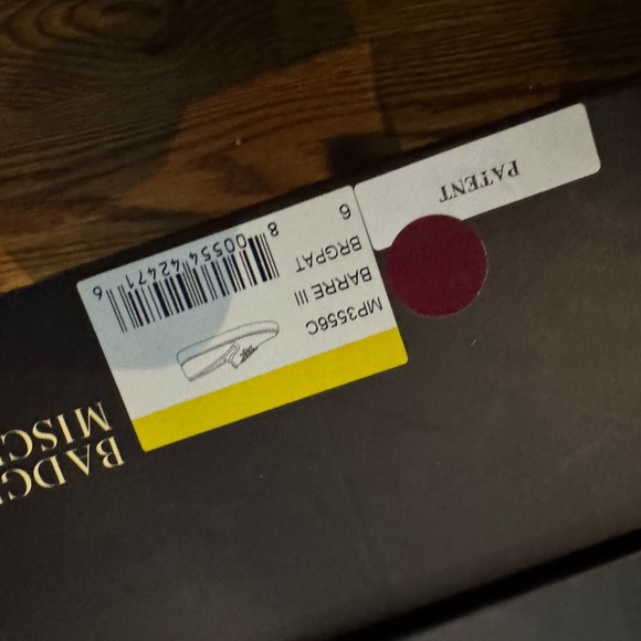 Badgley Mischka Patent Embellished Flats - Dark Red - Picture 2 of 3